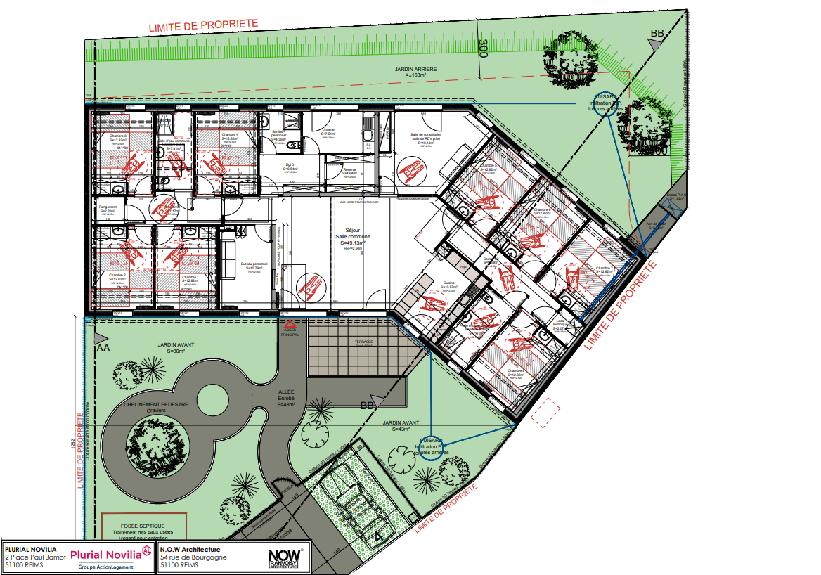 Plan de la maison Domipar
